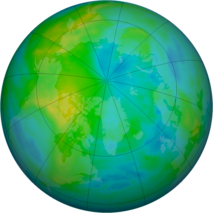 Arctic ozone map for 16 October 1982